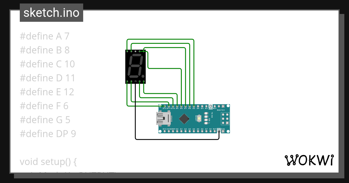 7segme (English) - Wokwi ESP32, STM32, Arduino Simulator