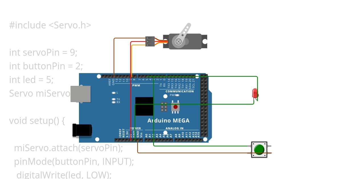 7 - servo más botón simulation