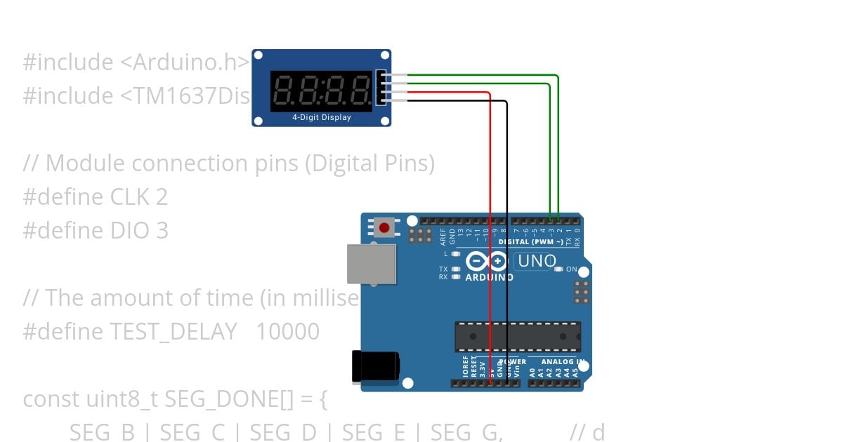 TM1637 simulation