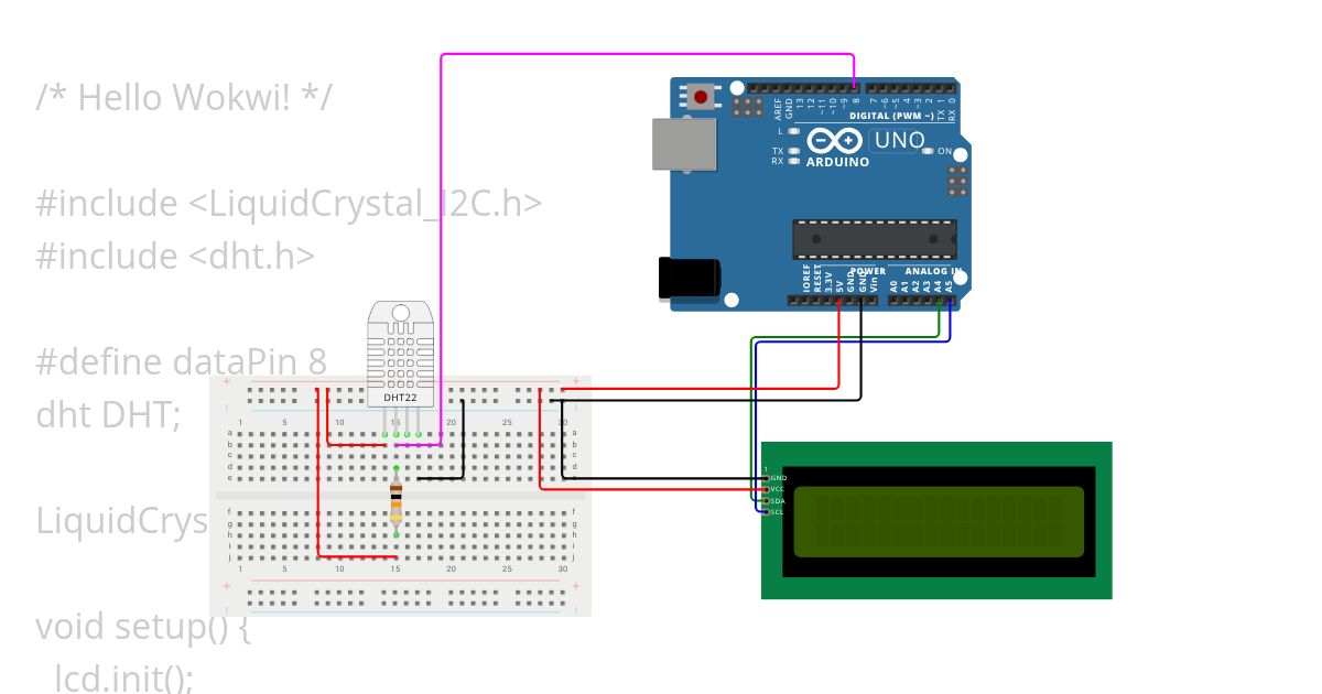 DHT22Wokwi.ino simulation