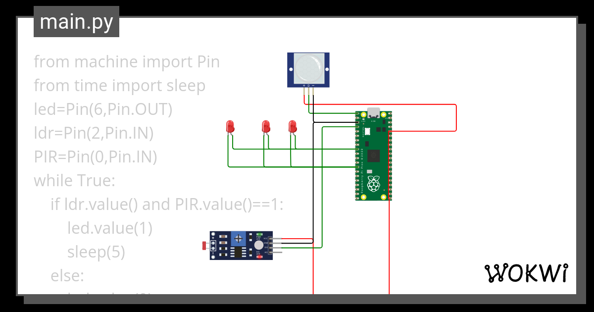 Automatic Street Lighting Wokwi Esp Stm Arduino Simulator