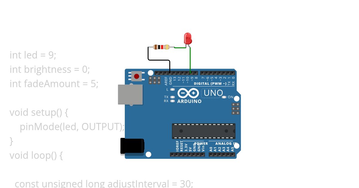 led direnç devresi  simulation