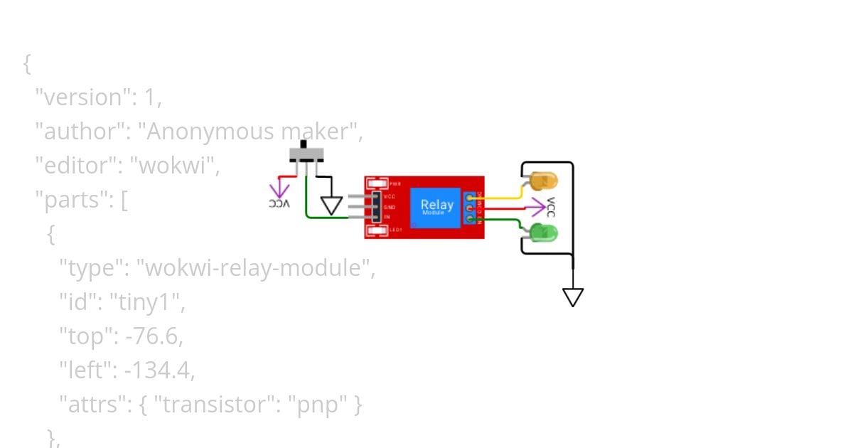 Relay module - pnp transistor simulation