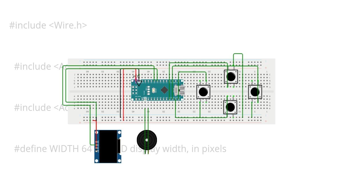 Arduino Nano Tetris simulation
