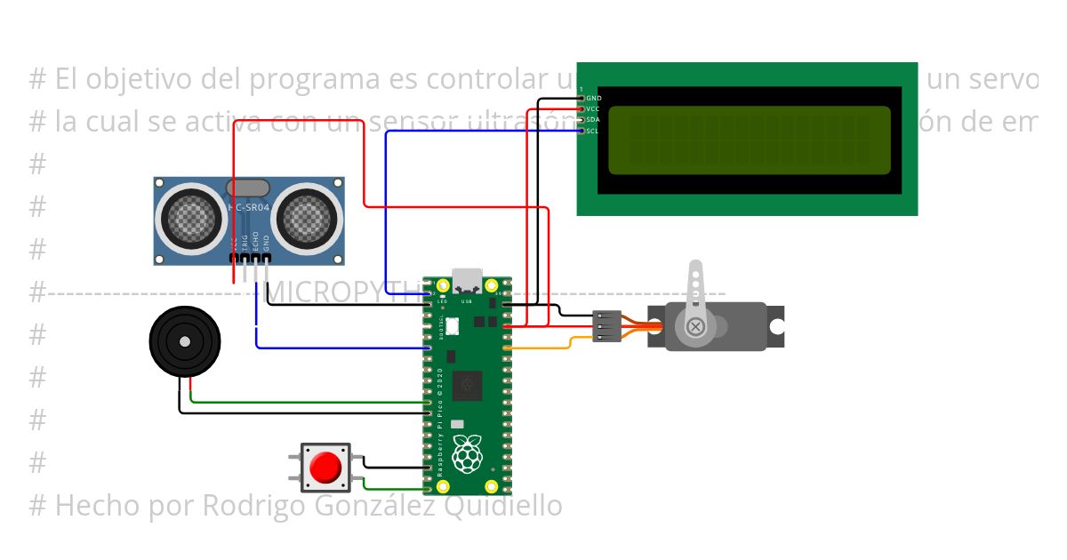 Puerta automática con Servomotor (MicroPython) simulation