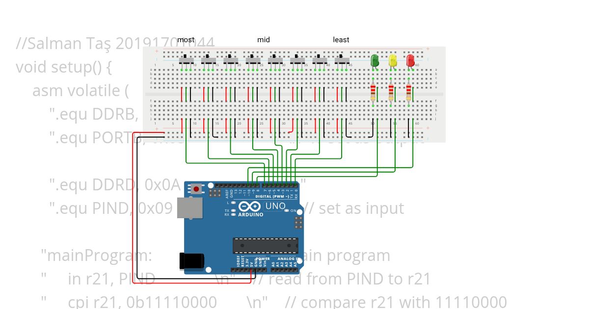 Binary Comparison with Assembly simulation