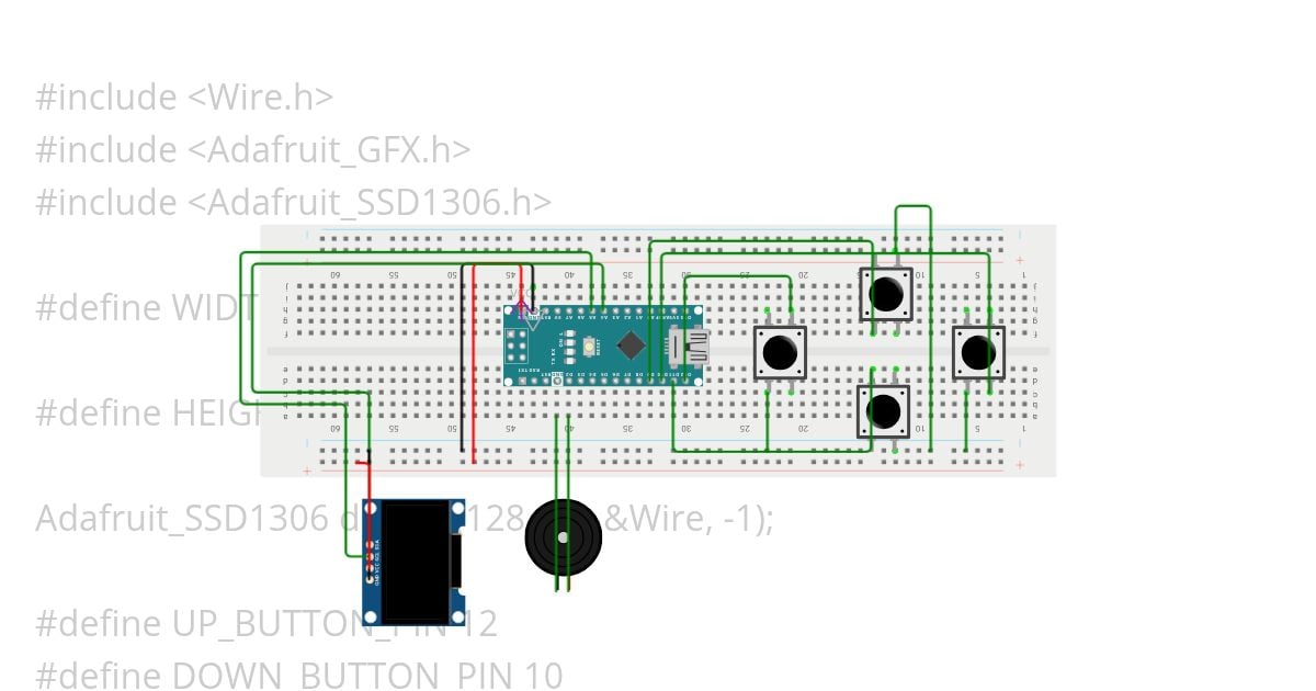 Arduino Nano Tetris V2 simulation