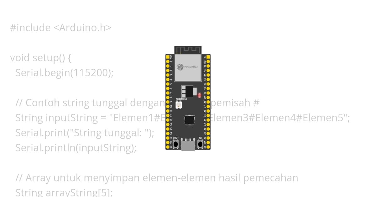 tes Array string simulation