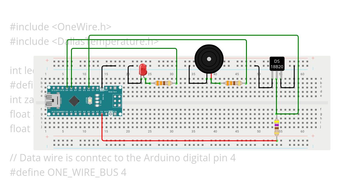 DS18B20 simulation