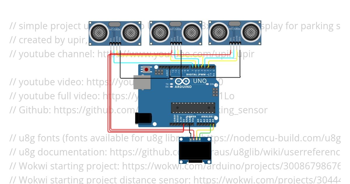 distance_sensor_parking.ino simulation