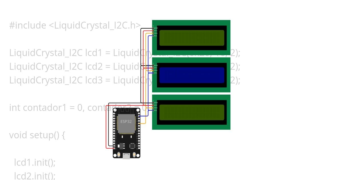 ESP32-LCDS-I2C Copy simulation