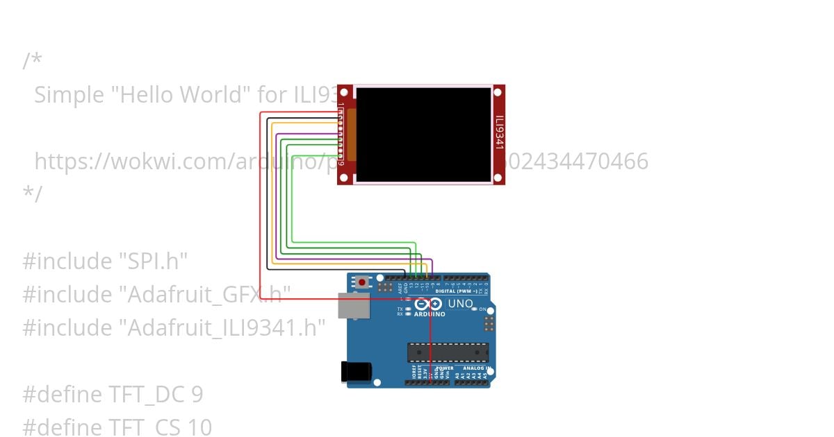 TFT_ili9341.ino Test Pell simulation