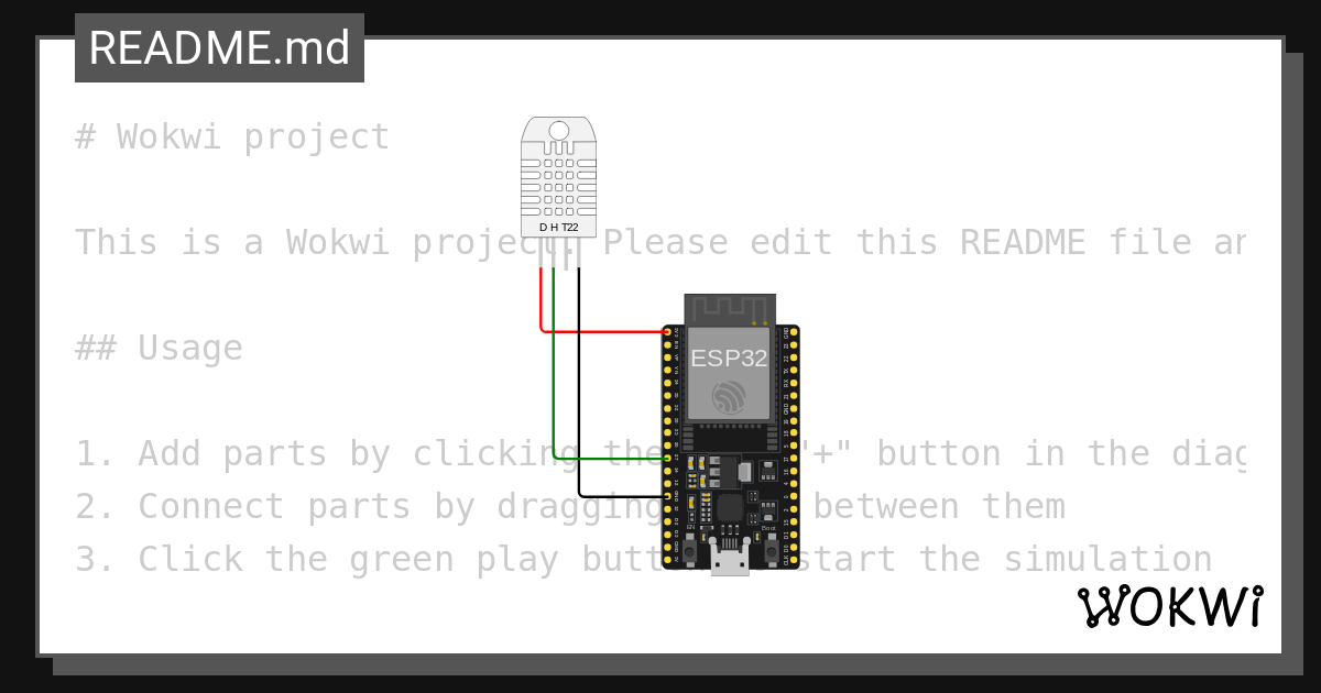 DHT22 - Wokwi ESP32, STM32, Arduino Simulator