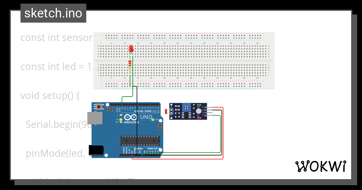 Sensorstyring lys Copy - Wokwi ESP32, STM32, Arduino Simulator