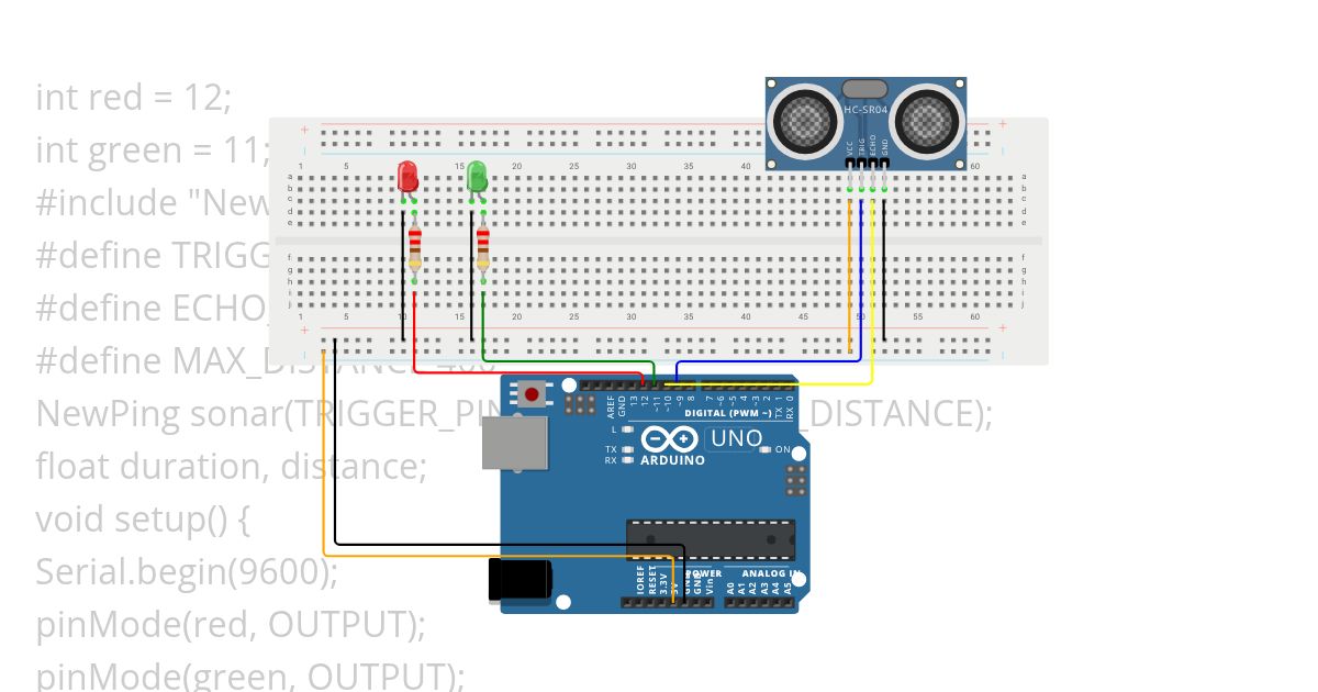 Ledli park sensoru simulation