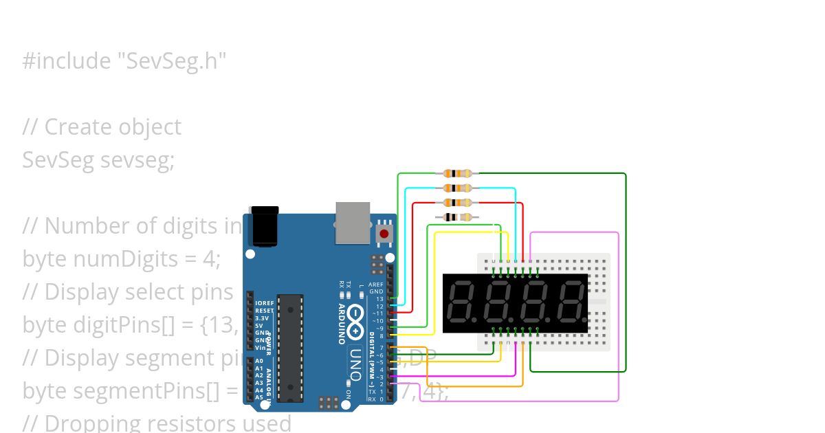 Test All 7 Segment Lights simulation