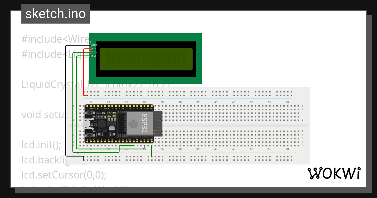 LCD - Wokwi ESP32, STM32, Arduino Simulator