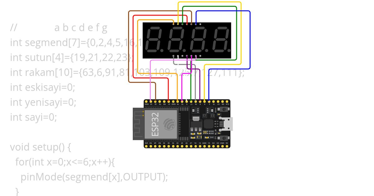 11-A AMP SEVEN SEGMEND DİSPLAY simulation