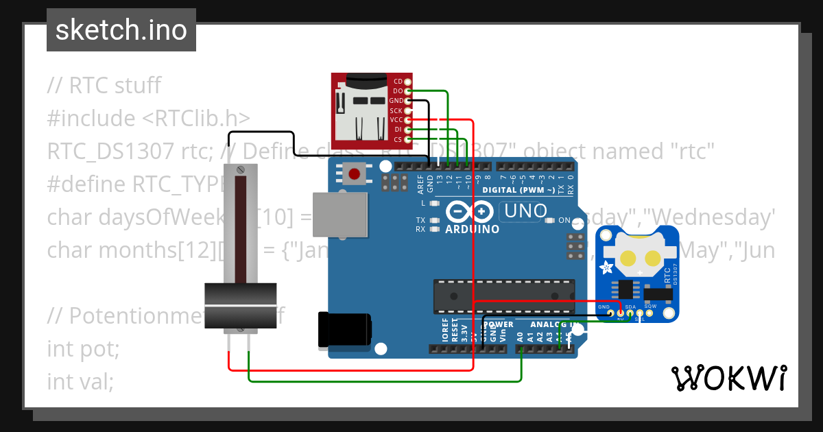 UTS RTC_to_SD - Wokwi ESP32, STM32, Arduino Simulator