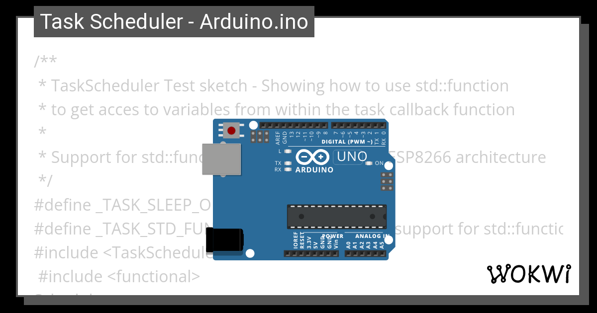 Task Scheduler - Wokwi ESP32, STM32, Arduino Simulator