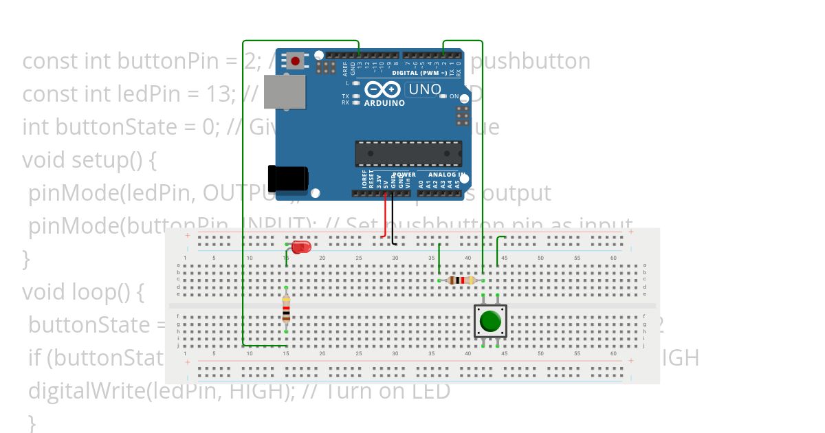 Project 1:  PushbuttonControlled LED simulation