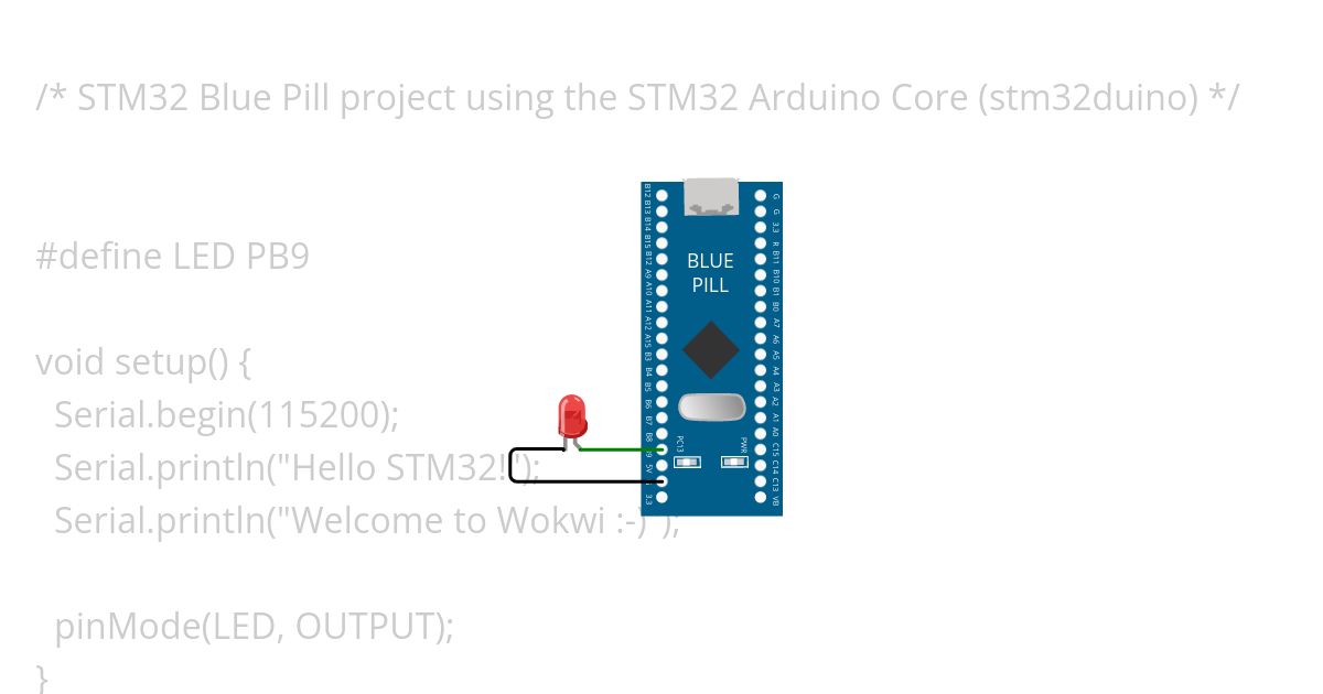 wokwi-stm32-blue-pill.ino simulation