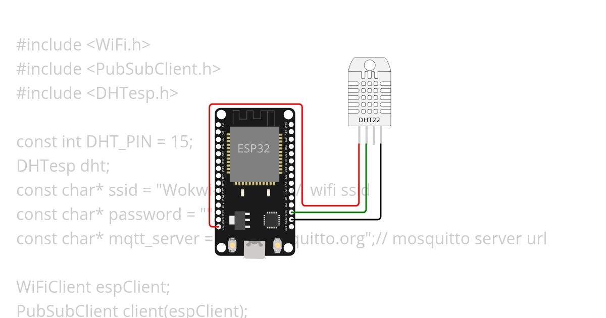 DHT+ESP32+MQTT  simulation