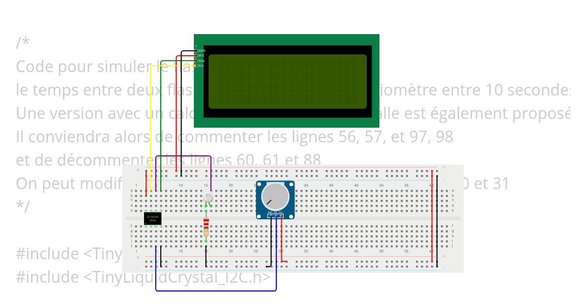 ATtiny85 - Flash radar simulation