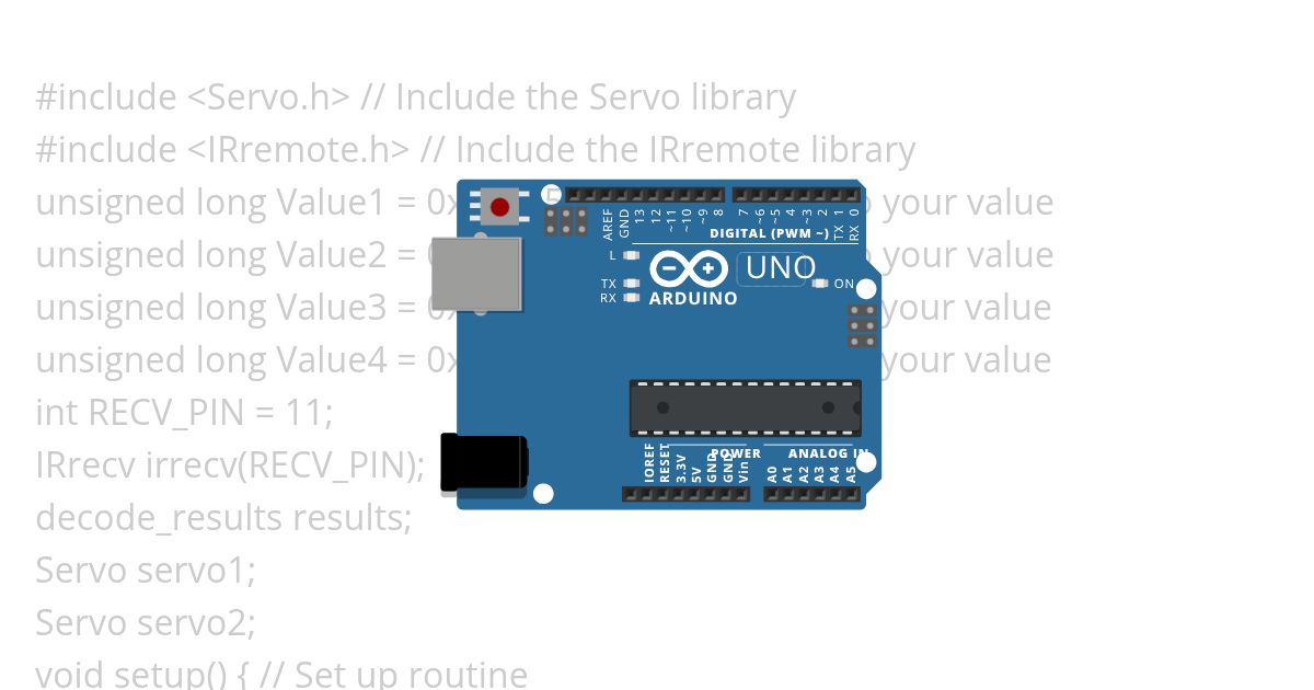 Project 11: ­Remote  Control Servo simulation