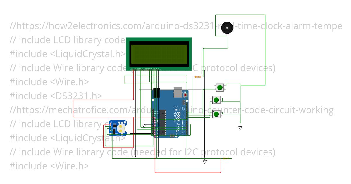 RTC CLOCK ALARM simulation