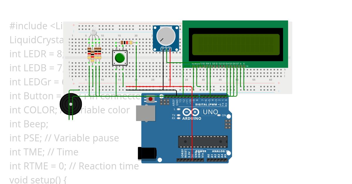 Project 15:  ­Reaction  Timer Game simulation