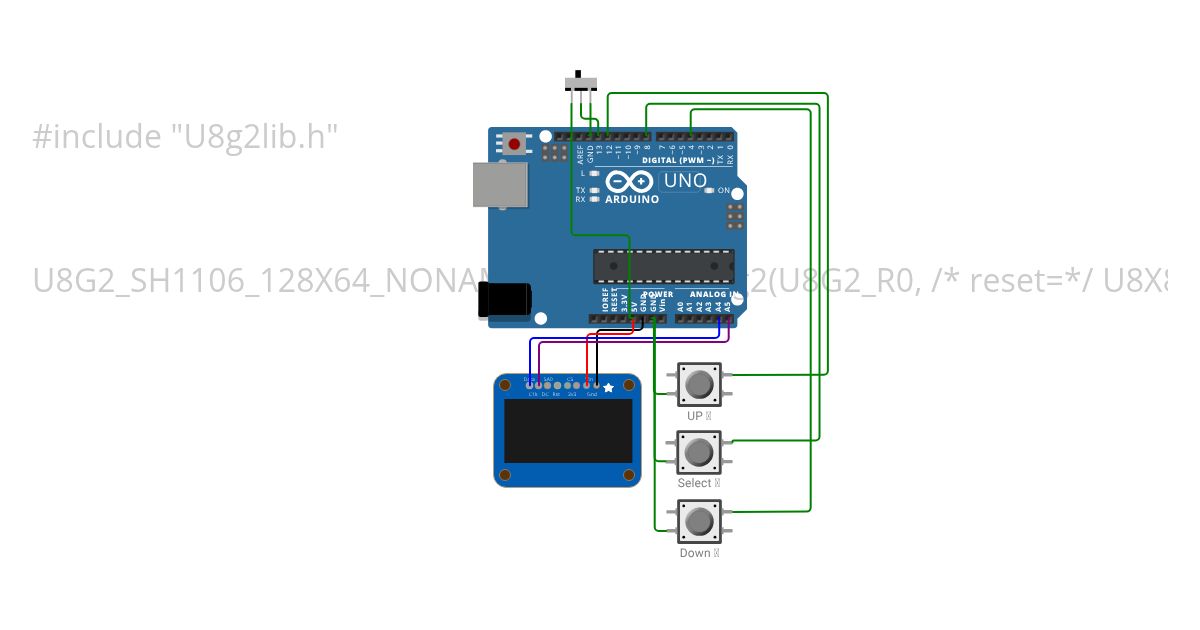 oled_menu__v1.ino simulation