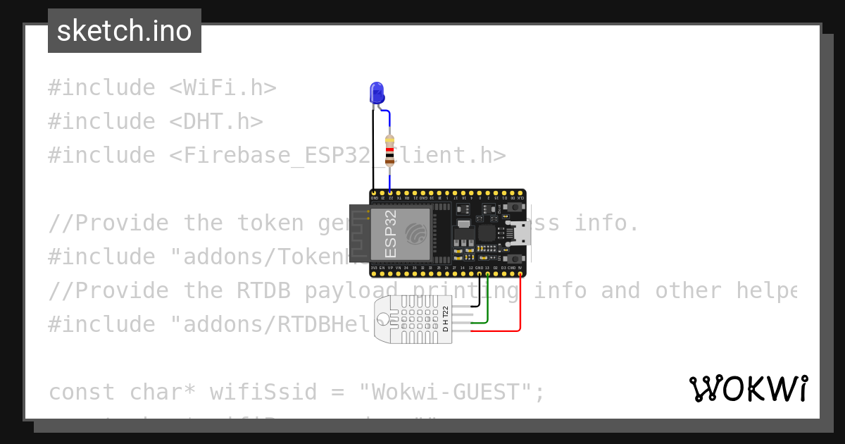 Esp32 dht firebase wokwi esp32 stm32 arduino simulator