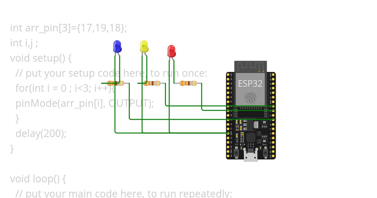blinking led simulation