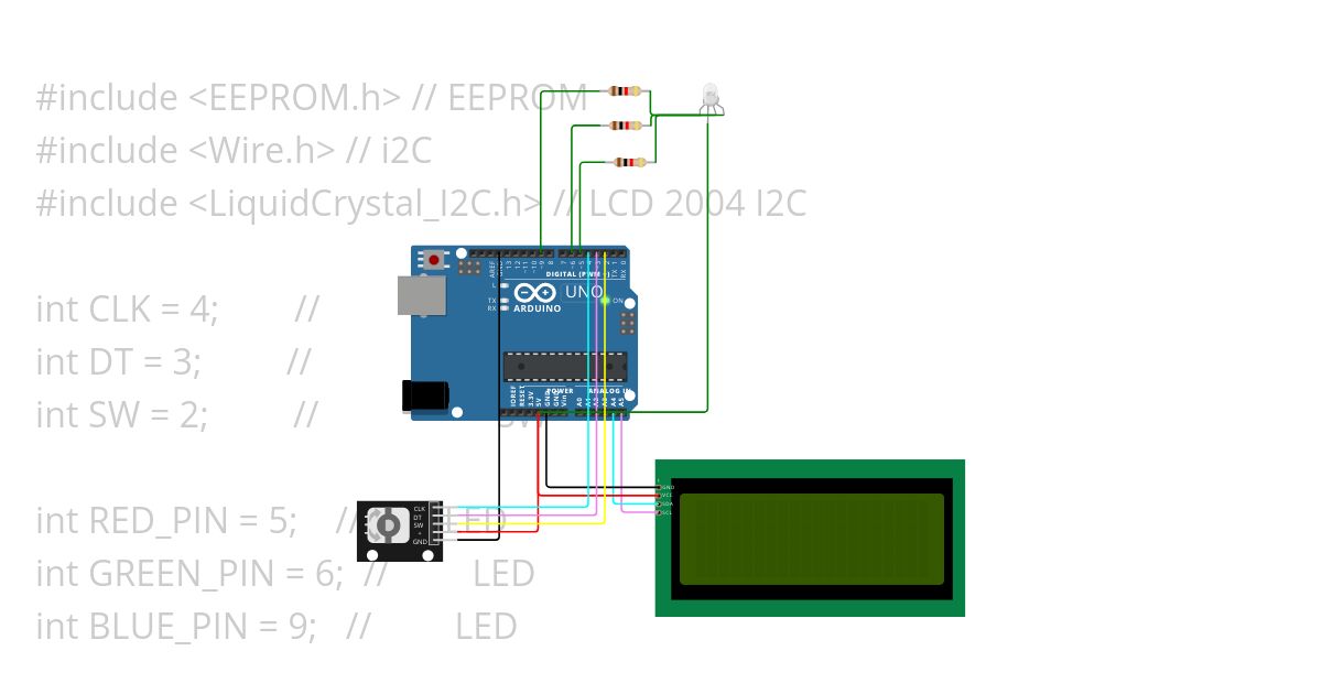 ROTARY ENCODER MENU (2) simulation