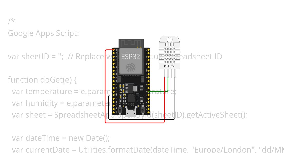esp32-dht22-google-sheets simulation