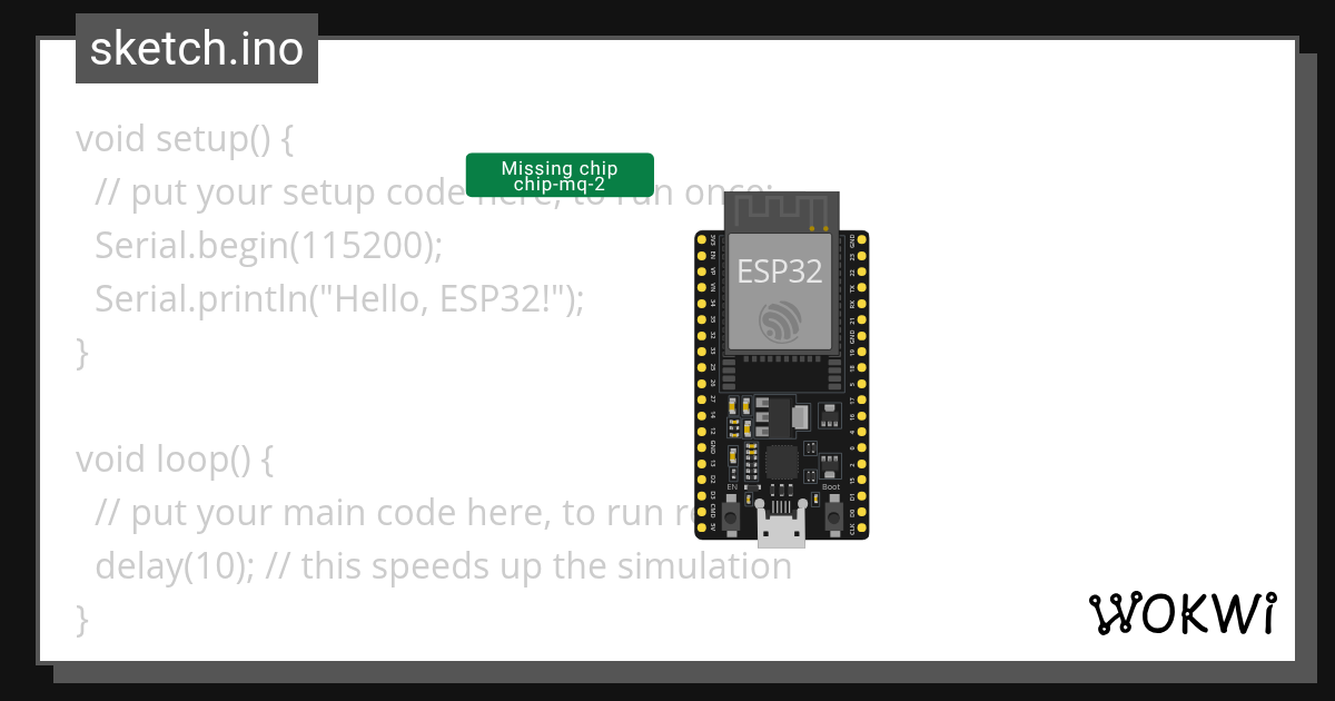 MQ-2 - Wokwi ESP32, STM32, Arduino Simulator