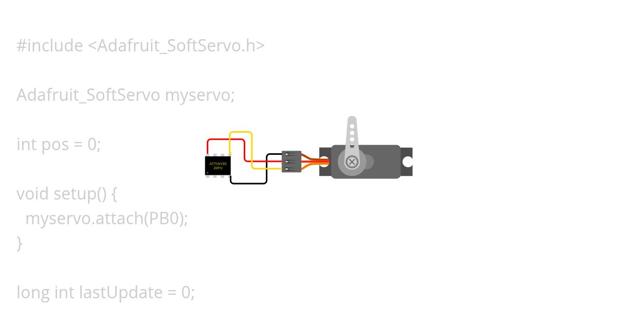 ATtiny85_Sweepservo simulation