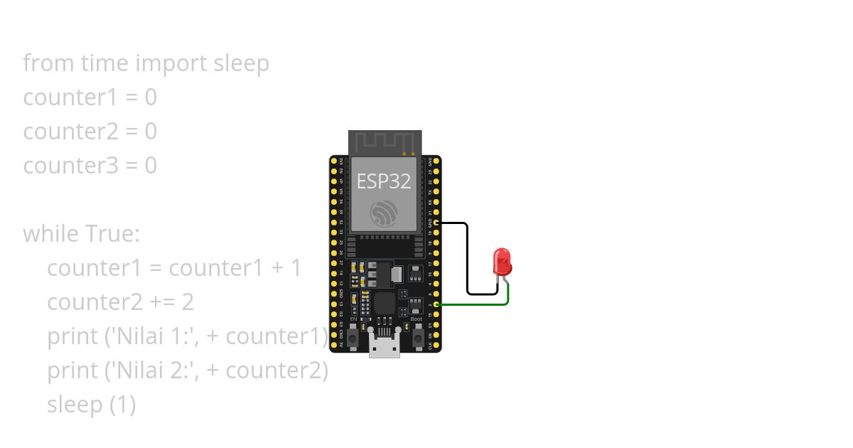 Counter uPython simulation