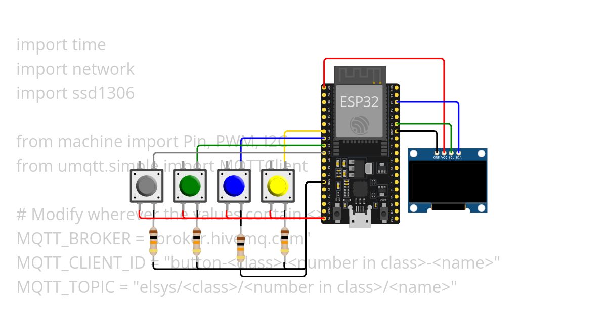 [1] ESP32 MicroPython Door Buttons simulation