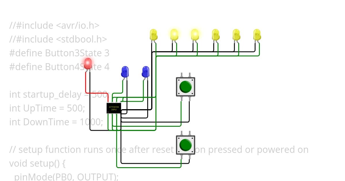 attiny85 input output test v1 simulation