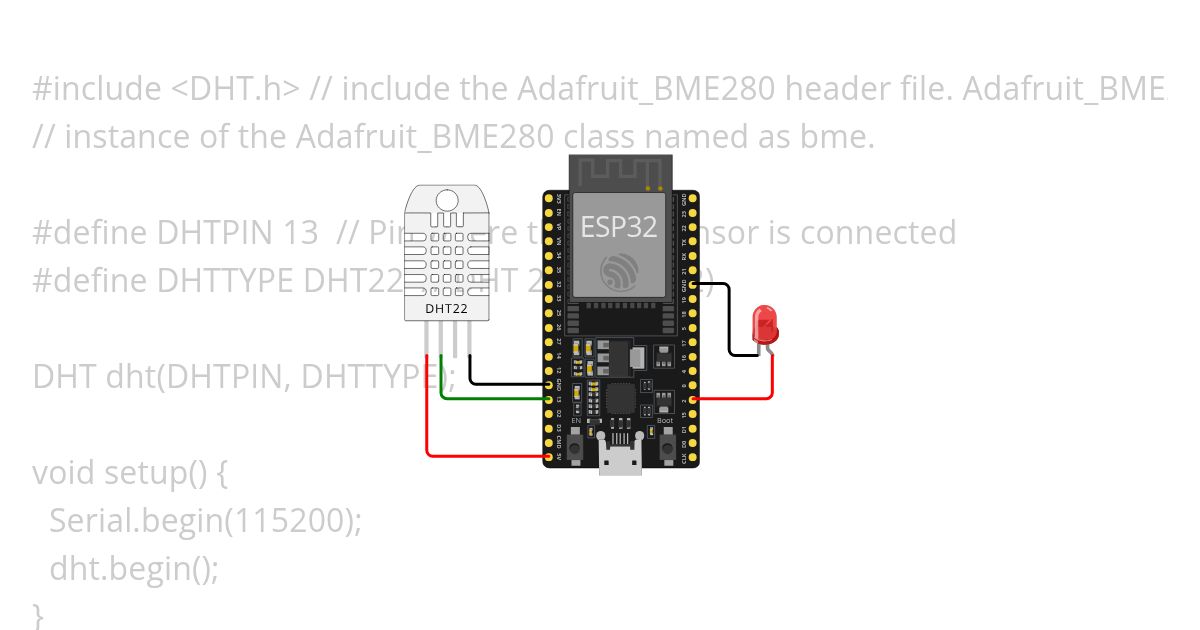 ESP32 - DHT22 simulation