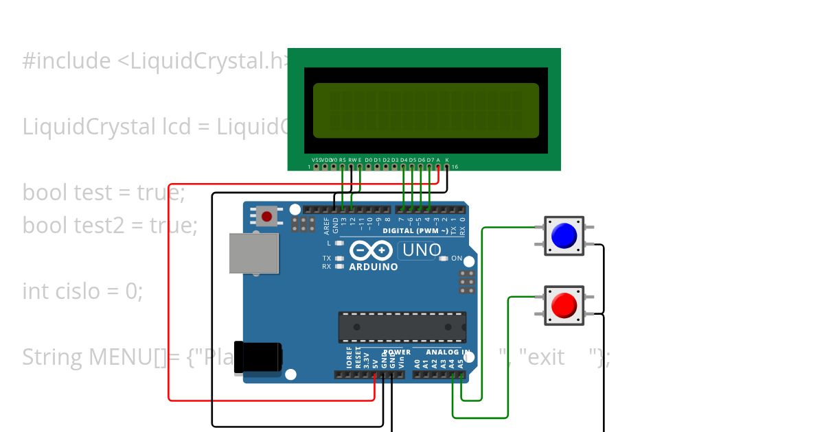 lcd display menu Copy simulation