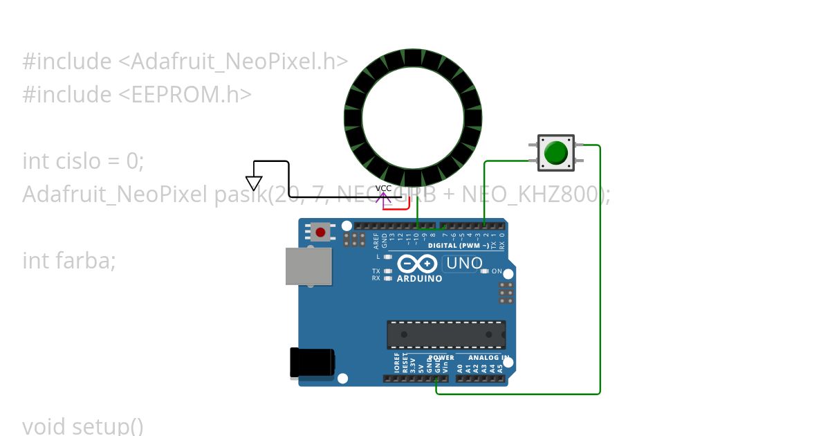 pasik svietenie neoPixel preklikavanie Copy simulation