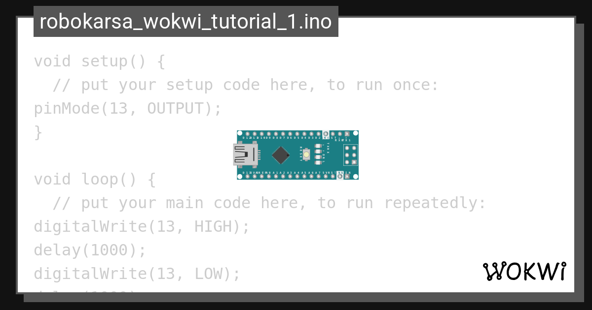 Robokarsa wokwi tutorial 1 wokwi esp32 stm32 arduino simulator