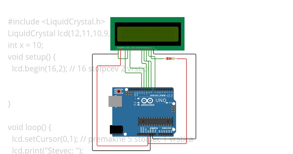 lcd zaslon simulation