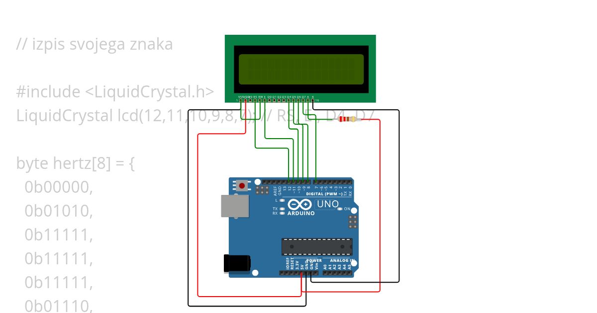 lcd zaslon vaja 4 simulation