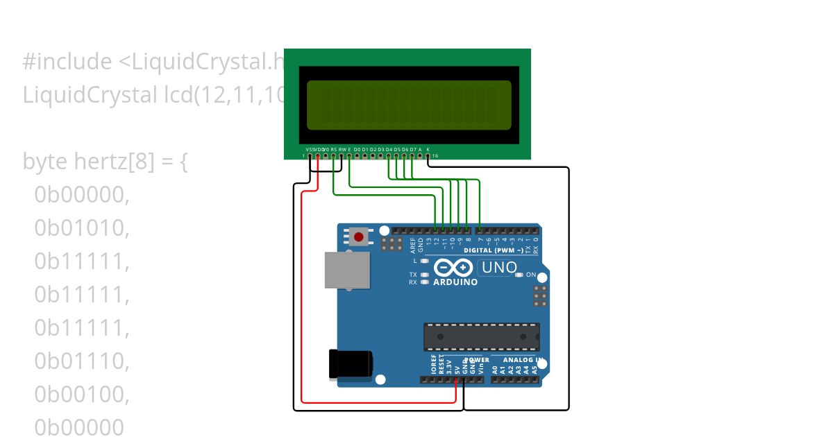 Custom square LiquidCrystal simulation