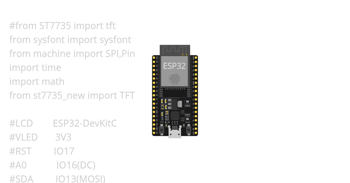 esp32_display_st7735 simulation