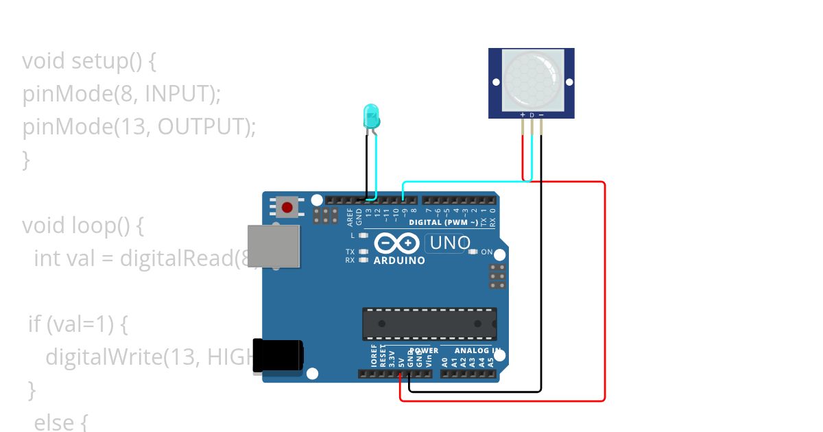 PIR  motion sensor - Minuki Godigama  simulation